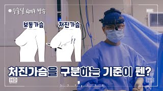 펜으로 처진가슴을 구분한다?